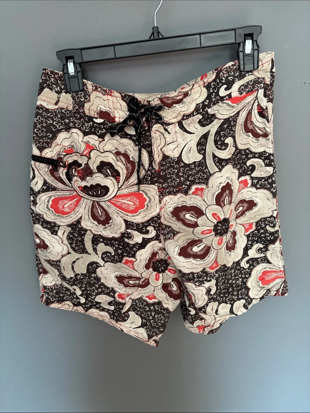 Patagonia Cream, Brown & Red Patterned Men's Shorts